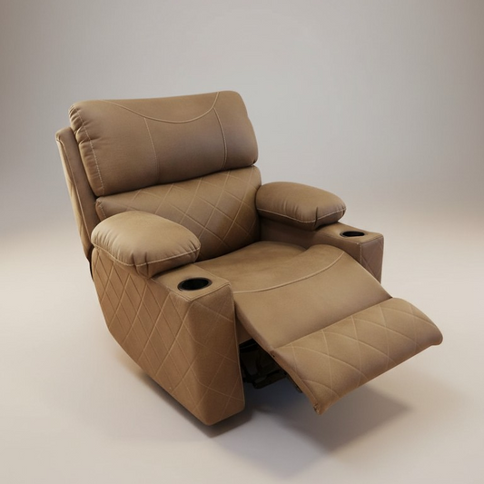 Lazy Boy Recliner Chair comfort – كرسي استرخاء ميكانيزم مستورد جلد مقلوب لون بنى toledo 3