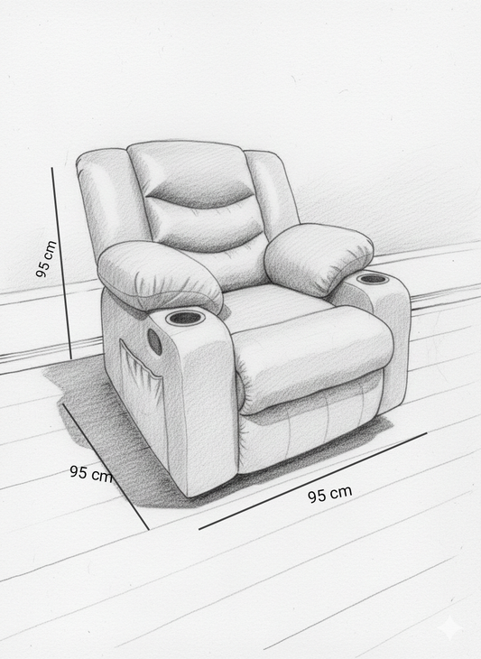 Lazy Boy Recliner Chair beige – كرسي استرخاء ميكانيزم مستورد 9200-2