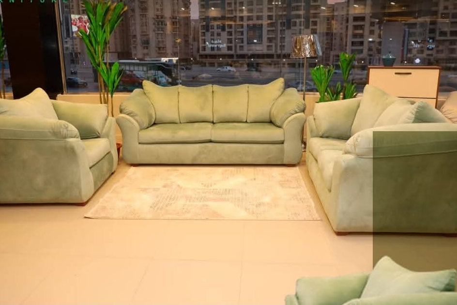 Living Room Set 3+2+1 - Green 4505 – غرفة ليفينج كاملة مودرن | EGY Furniture