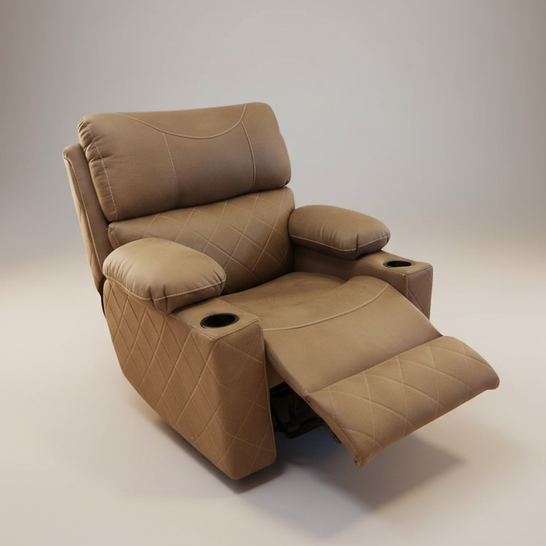 Lazy Boy Recliner Chair comfort – كرسي استرخاء ميكانيزم مستورد جلد مقلوب لون بنى  toledo 3