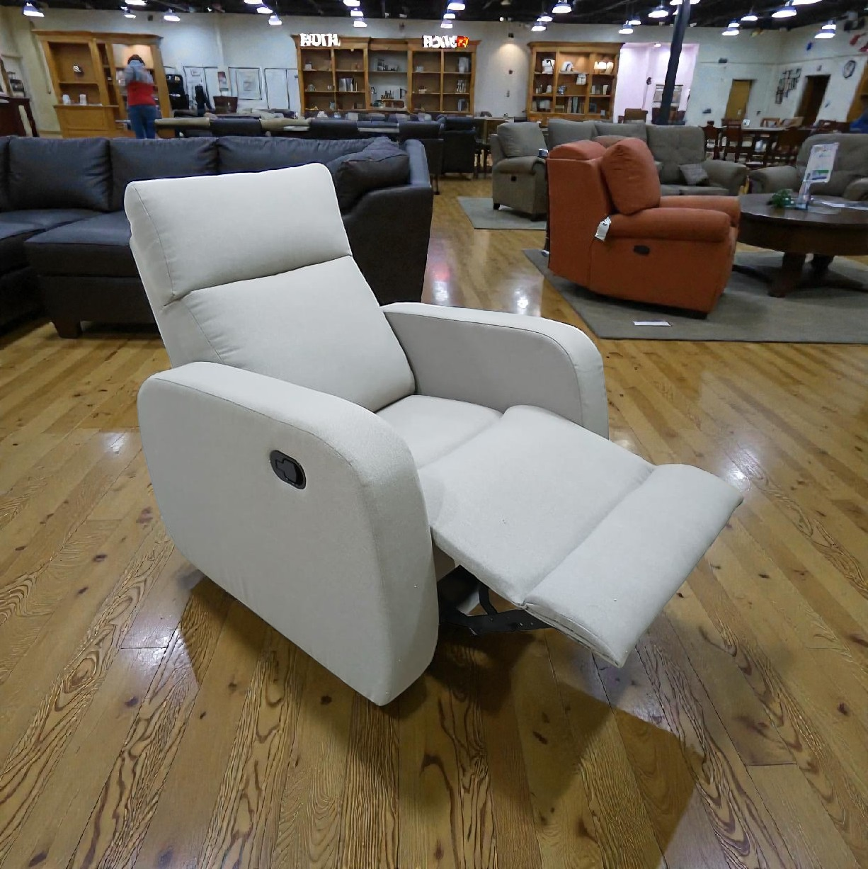 Lazy Boy Recliner Chair solo linen – كرسي استرخاء ميكانيزم مستورد قماش كتان  light grey