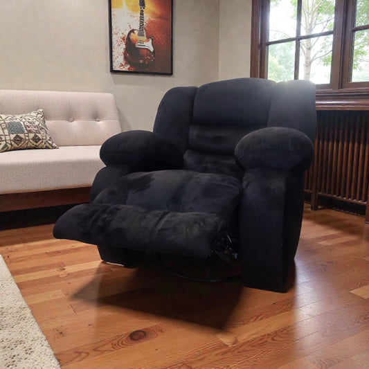 Lazy Boy Recliner Chair velvet black –  كرسي استرخاء ميكانيزم مستورد قطيفة اسود  H1