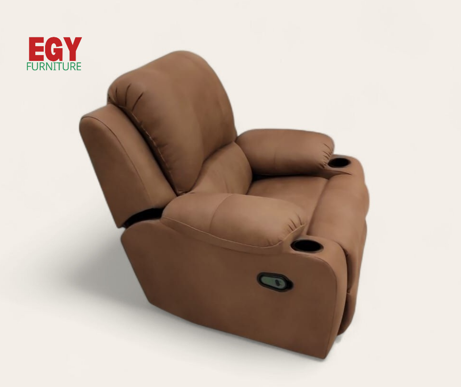 Lazy Boy electric Recliner Chair – كرسي استرخاء ميكانيزم مستورد كهرباء جلد مقلوب ناعم  smart 3