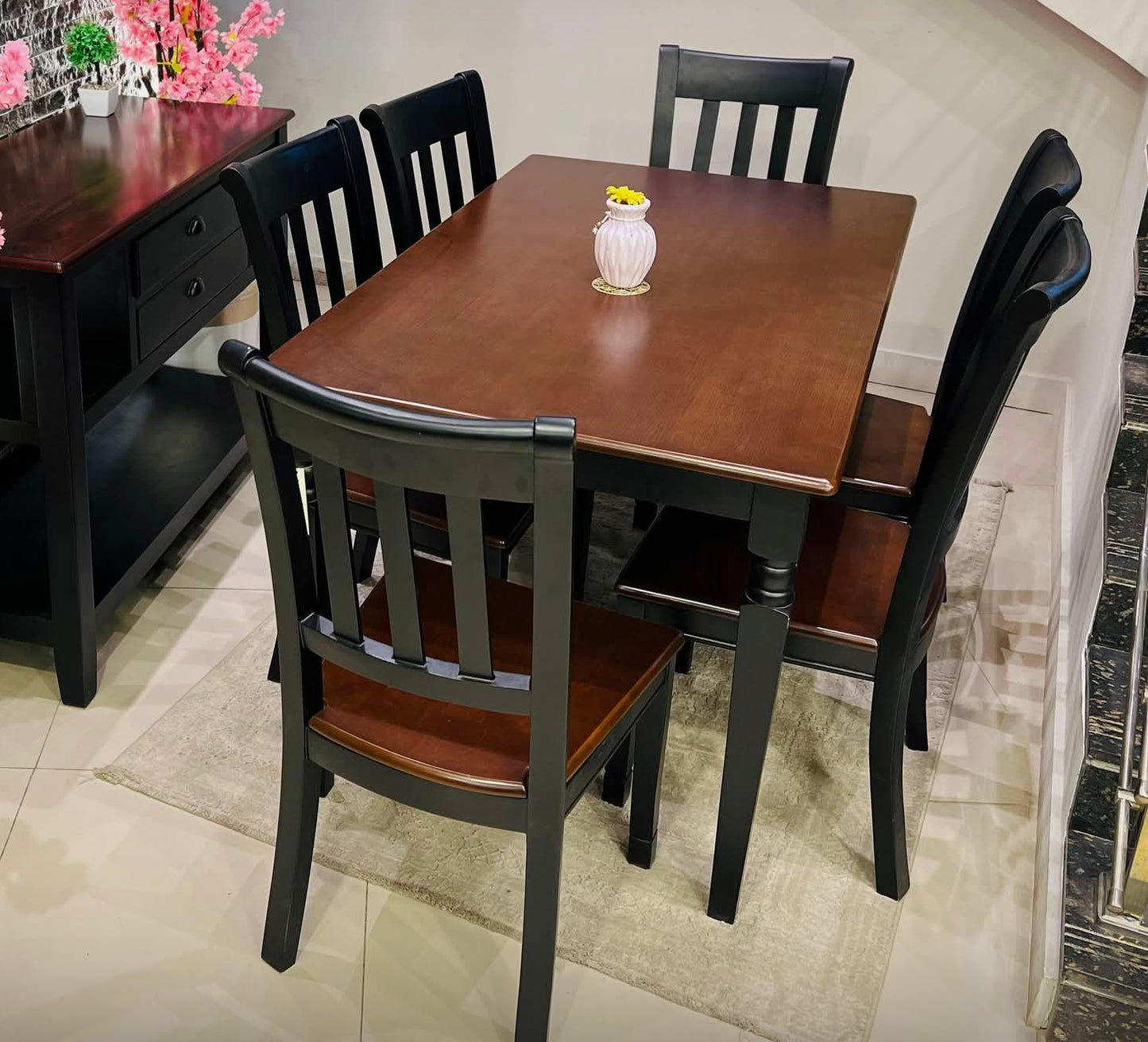 Modern Dining Table Set – 6 Chairs
