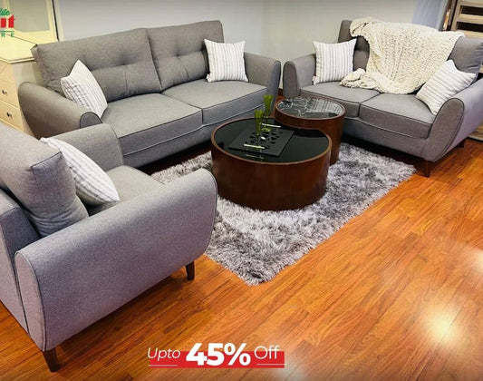 Living Room Set 3+2+1 -  grey 333 – غرفة ليفينج كاملة مودرن | EGY Furniture