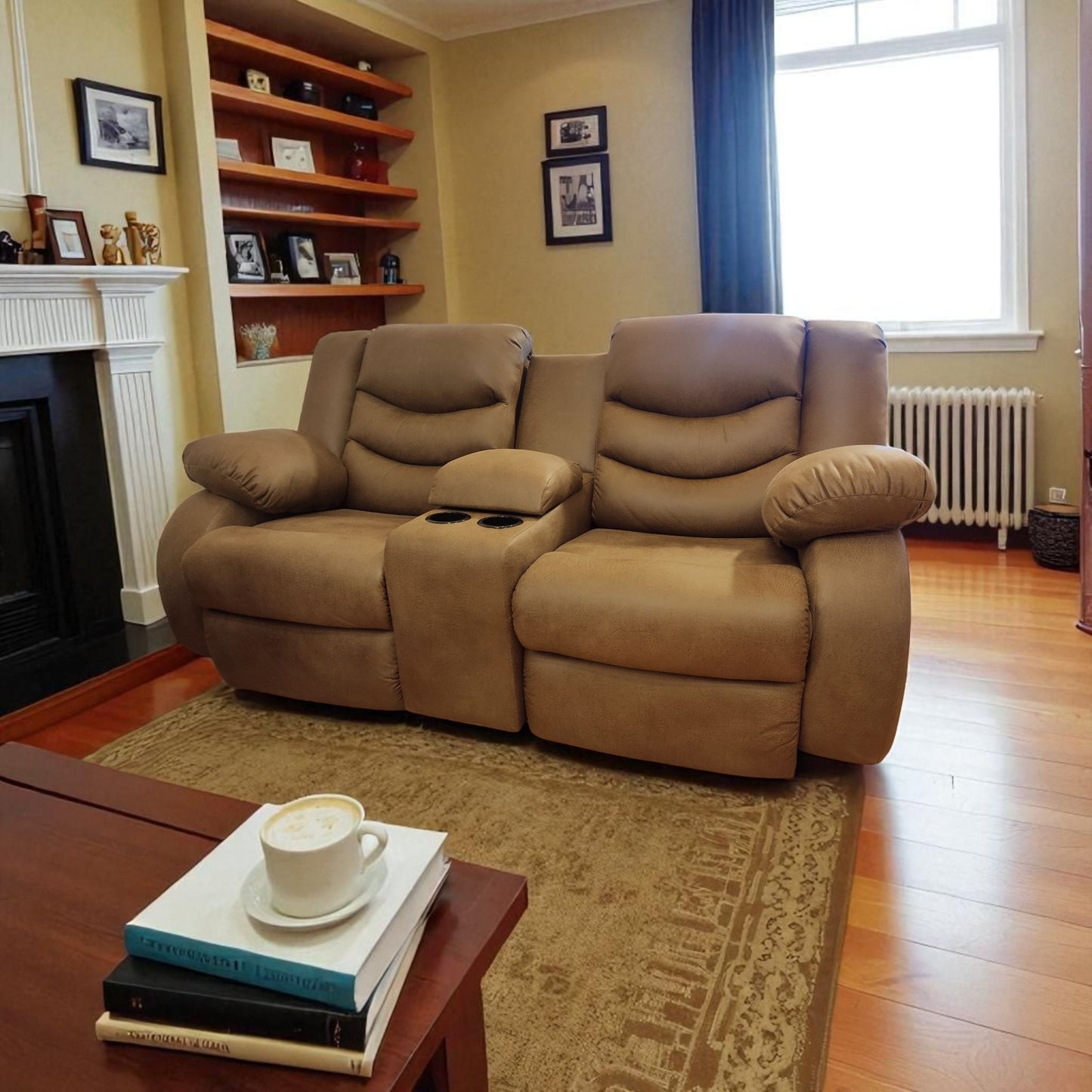 Recliner seat brown طقم ريكلاينر لون بنى 9200-3