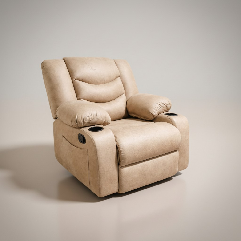 Lazy Boy Recliner Chair beige – كرسي استرخاء ميكانيزم مستورد 9200-2
