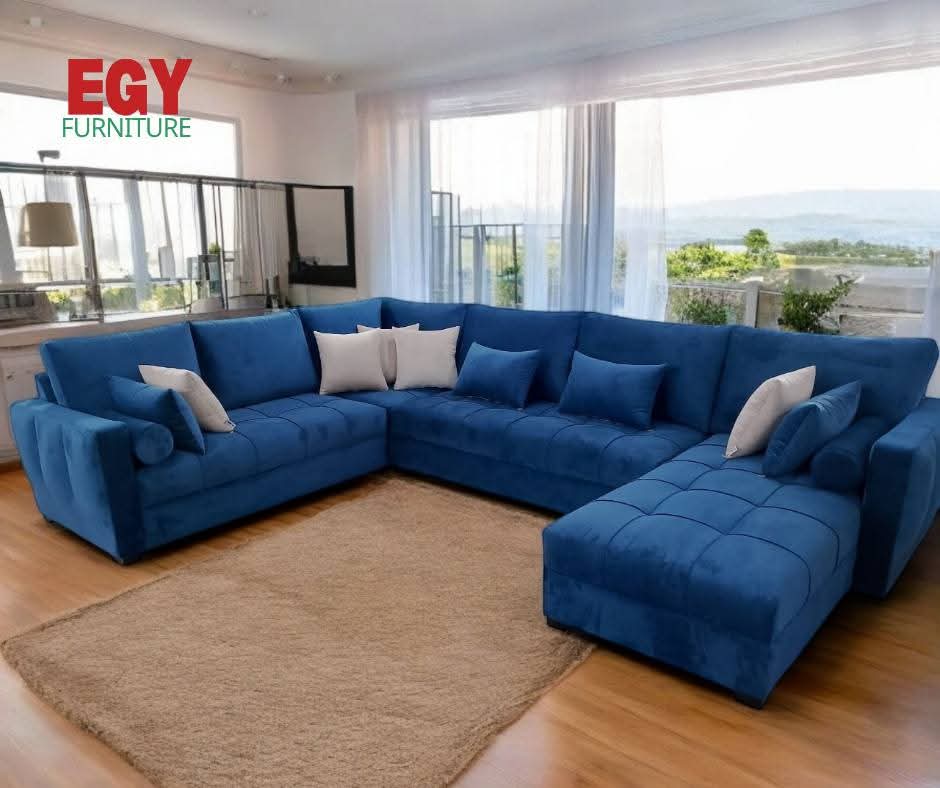 ركنة حرف U مودرن من EGY Furniture بتصميم عصري ومساحة كبيرة