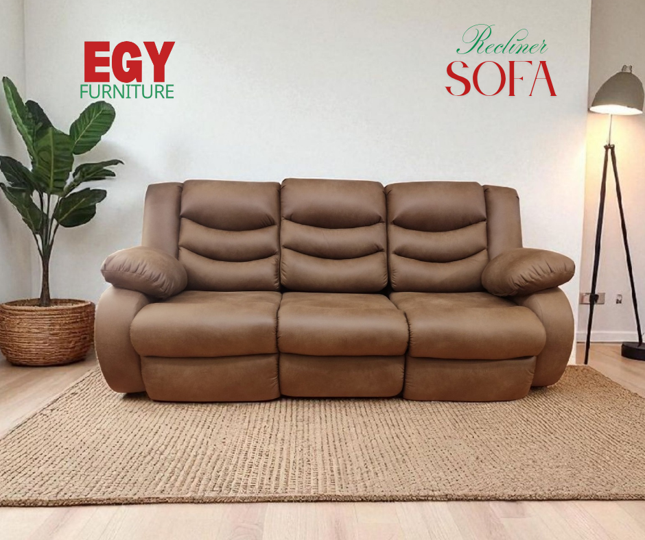 Recliner seat brown طقم ريكلاينر لون بنى 9200-3