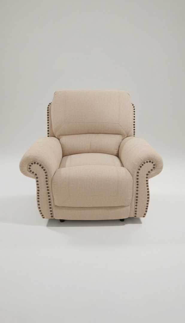 Lazy Boy Recliner Chair new classic linen – كرسي استرخاء ميكانيزم مستورد نيو كلاسيك بيج 319 كتان