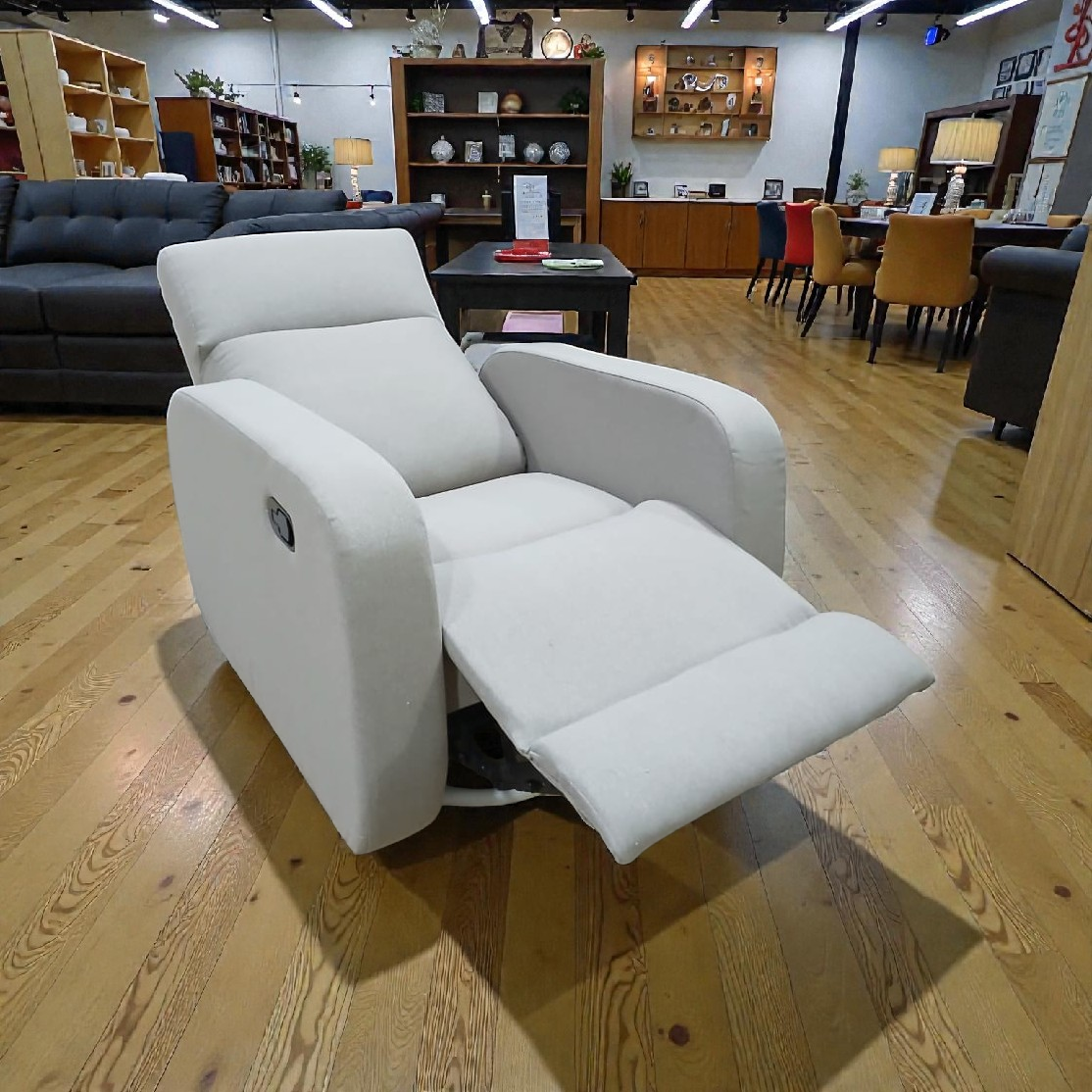 Lazy Boy Recliner Chair solo linen – كرسي استرخاء ميكانيزم مستورد قماش كتان  light grey