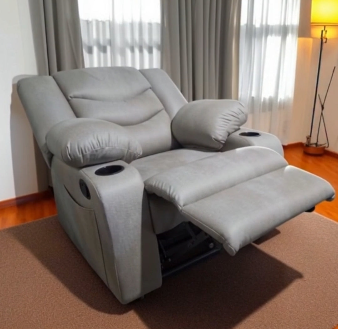Lazy Boy Recliner Chair grey– كرسي استرخاء ميكانيزم مستورد 9200 - 16